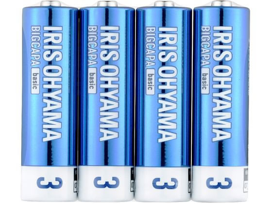アイリスオーヤマ BIGCAPA basic アルカリ乾電池 単3形4本 1パック(ご注文単位1パック)【直送品】
