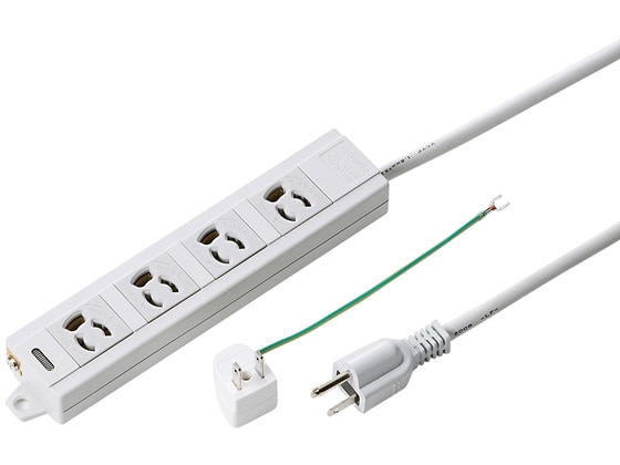 サンワサプライ 電源タップ 3P・4個口 3m TAP-MG341N2-3 1個(ご注文単位1個)【直送品】