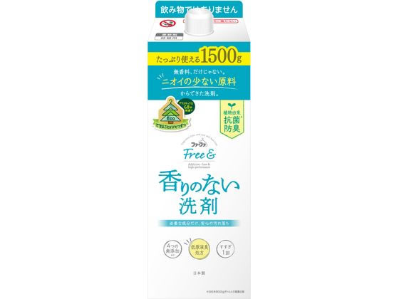 NSファーファJ ファーファフリー& 香りのない洗剤 詰替パック 1500g 1個(ご注文単位1個)【直送品】