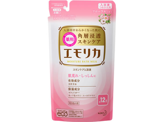 KAO エモリカ 薬用スキンケア入浴液 フローラルの香り 詰替用 360ml 1個(ご注文単位1個)【直送品】