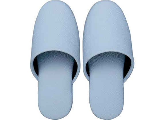 テンダイ 子供用レザー調スリッパ ライトブルー E117007 1足(ご注文単位1足)【直送品】