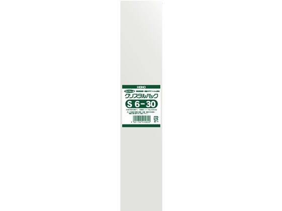 ヘイコー クリスタルパック 300×60mm 100枚 S6-30 #6761000 1袋（ご注文単位1袋)【直送品】