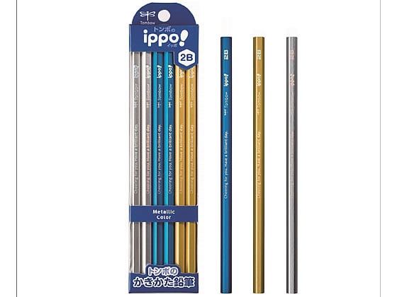 トンボ鉛筆 ippo!かきかたえんぴつ メタリック 2B 12本 1打(ご注文単位1打)【直送品】