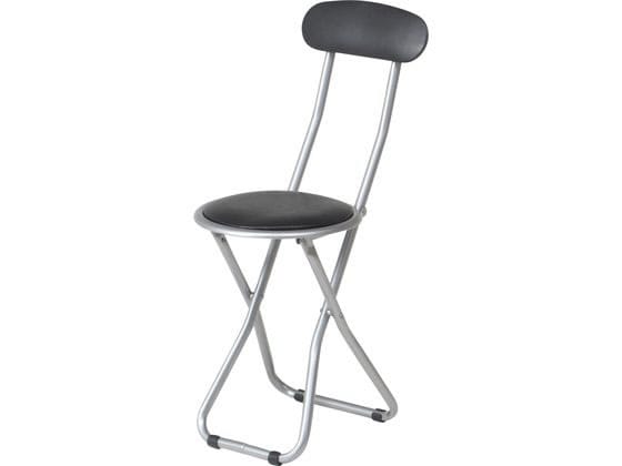 不二貿易 パイプスリムチェアー FB-32BK(1010BK) 88625 1脚(ご注文単位1脚)【直送品】