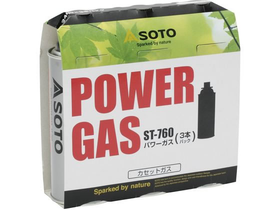 SOTO SOTO パワーガス 3本パック ST-7601 1ﾊﾟｯｸ（ご注文単位1ﾊﾟｯｸ）【直送品】