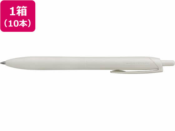 三菱鉛筆 ジェットストリームシングル ライトタッチインク0.7シェルホワイト10本 1箱(ご注文単位1箱)【直送品】