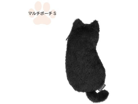 ナカバヤシ ねこのせ マルチポーチS 黒ネコ NNS-MP01BK 1個(ご注文単位1個)【直送品】