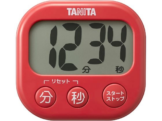 タニタ 抗菌でか見えタイマー レッド TD429RD 1個（ご注文単位1個）【直送品】