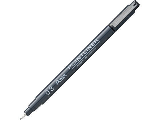 ぺんてる ミリペン ポイントライナー 0.8mm 黒 S20P-8AD 1本（ご注文単位1本）【直送品】