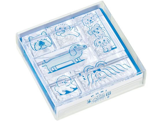 キングジム 透明スタンプ 氷印 セット イヌセット CLSSA-002 1セット(ご注文単位1セット)【直送品】