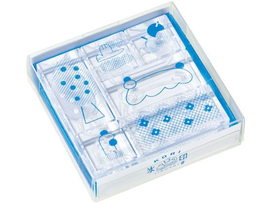 キングジム 透明スタンプ 氷印 セット モリセット CLSSA-003 1セット(ご注文単位1セット)【直送品】