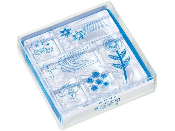 キングジム 透明スタンプ 氷印 セット ヒカリセット CLSSA-004 1セット(ご注文単位1セット)【直送品】