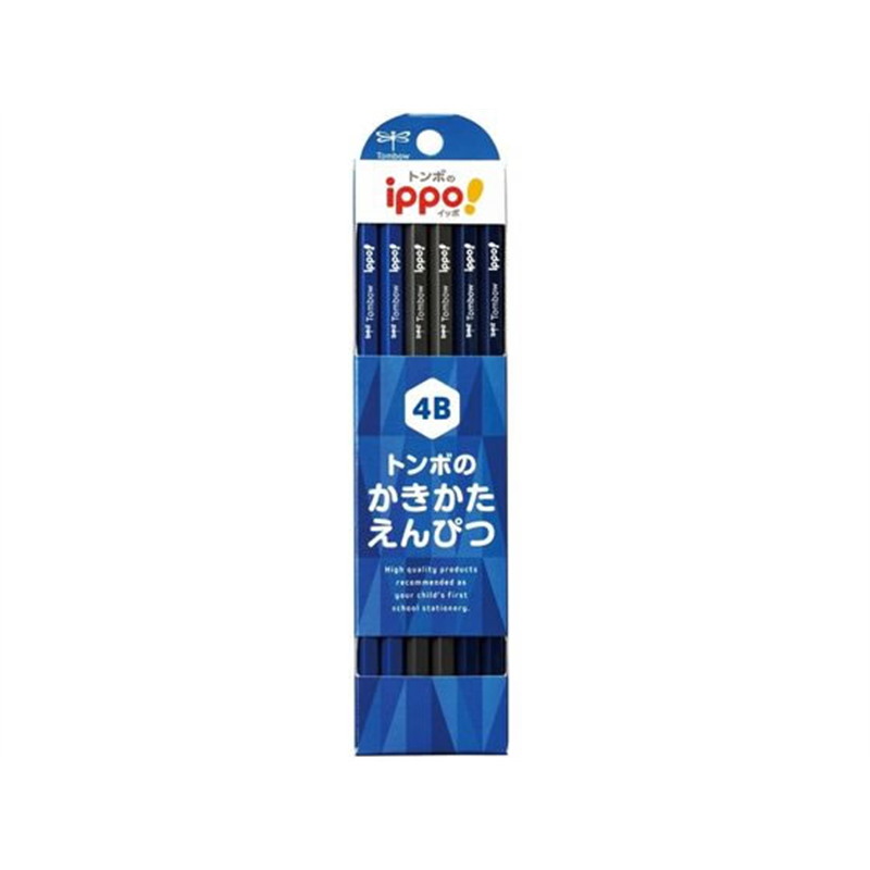 トンボ鉛筆 ippo!かきかたえんぴつ 4B ネイビー系 12本 1打（ご注文単位1打）【直送品】