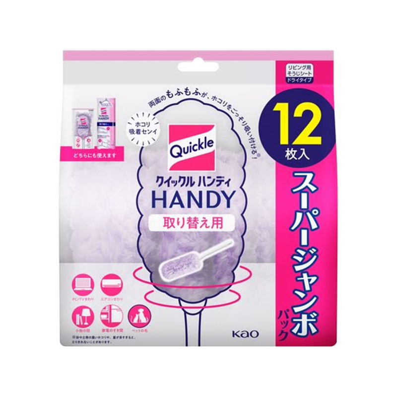 KAO クイックルハンディ 取り替え用 12枚入 1個（ご注文単位1個）【直送品】