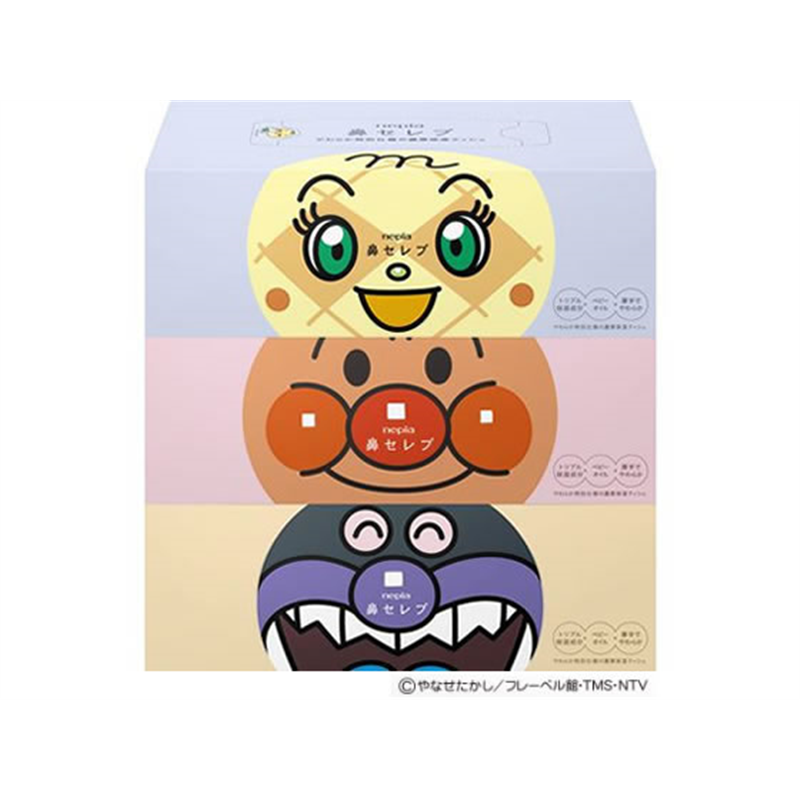 王子ネピア 鼻セレブ ティシュ アンパンマン 180組×3個パック 1個(ご注文単位1個)【直送品】
