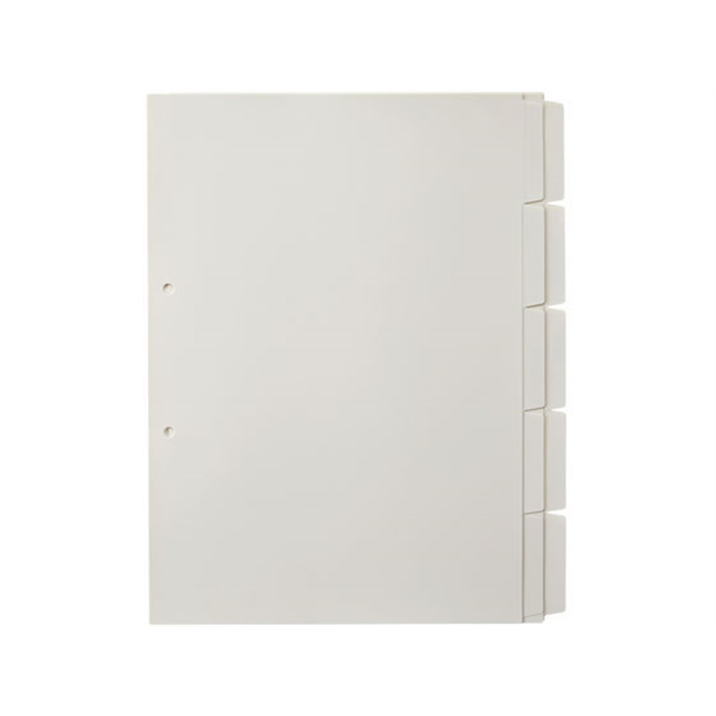 プラス たすけあ PP製無地インデックス 5山×2 GY 98-081 1組（ご注文単位1組）【直送品】