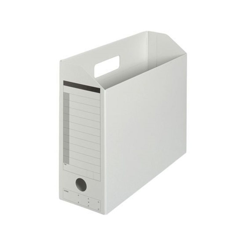 プラス ボックスファイル A4 再生紙 グレー FL-051BF 78084 1冊（ご注文単位1冊）【直送品】