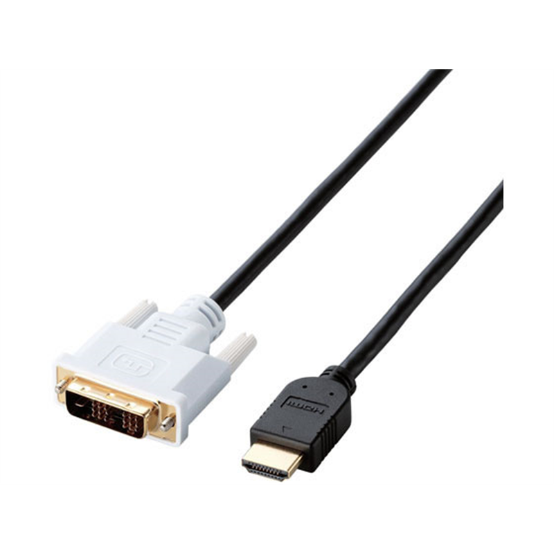 エレコム HDMI-DVI変換ケーブル 1m DH-HTD10BK 1個（ご注文単位1個）【直送品】