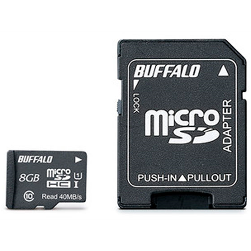 バッファロー Class1 microSDHCカード 8GB RMSD-008GU1SA 1個（ご注文単位1個）【直送品】