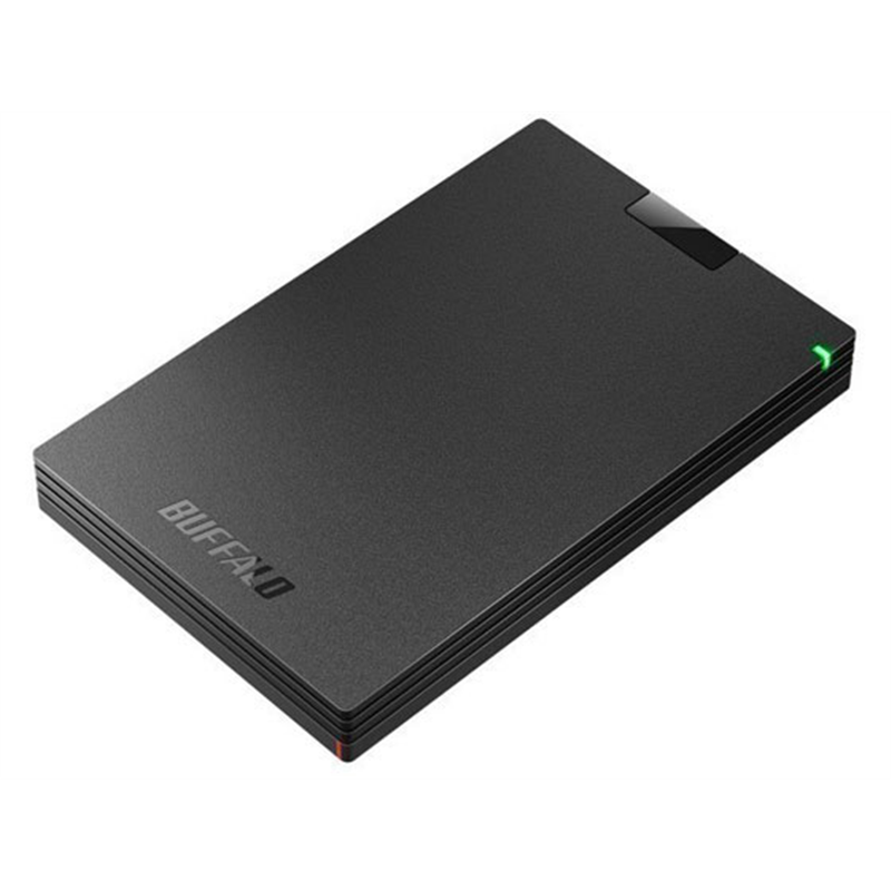 バッファロー USB3.2 ポータブルHDD 1TB ブラック HD-PGAC1U3-BA 1式(ご注文単位1式)【直送品】