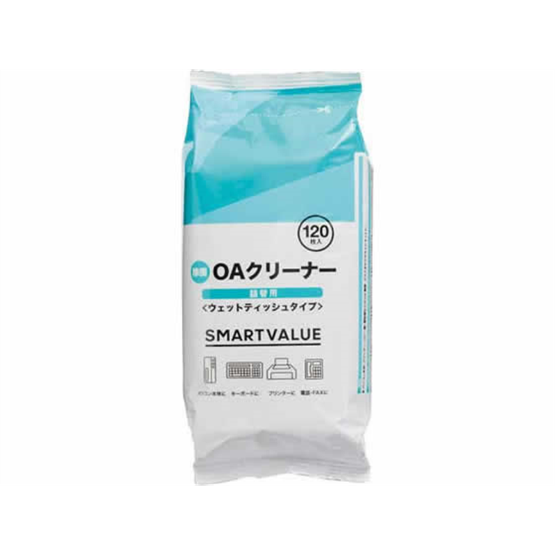 スマートバリュー 除菌OAクリーナー 詰替 120枚 A320J 1袋(ご注文単位1袋)【直送品】
