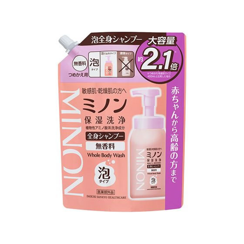 第一三共 ミノン 全身シャンプー 泡タイプ 詰替用 840mL 1個(ご注文単位1個)【直送品】