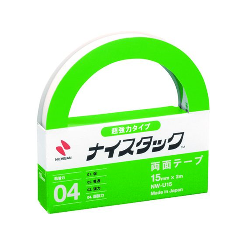 ニチバン 両面テープ ナイスタック超強力タイプ 15mmX2m NW-U15 1個(ご注文単位1個)【直送品】