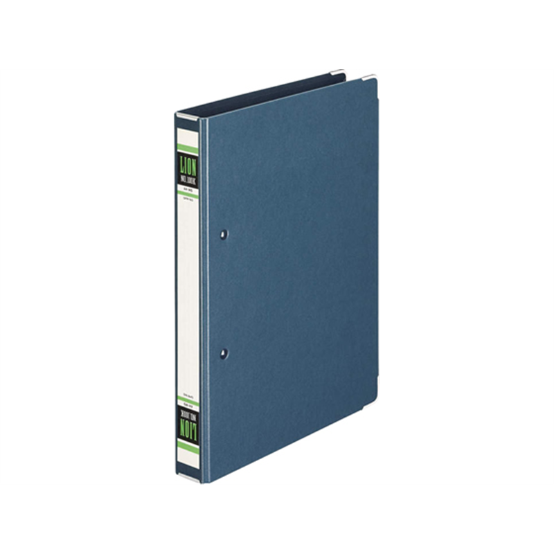 ライオン事務器 スプリングファイル(ダブルとじ具) A4タテ 紺 1冊(ご注文単位1冊)【直送品】