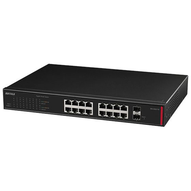 バッファロー 法人向け レイヤー2 Giga スマートスイッチ 16ポート ブラック 1台（ご注文単位1台）【直送品】