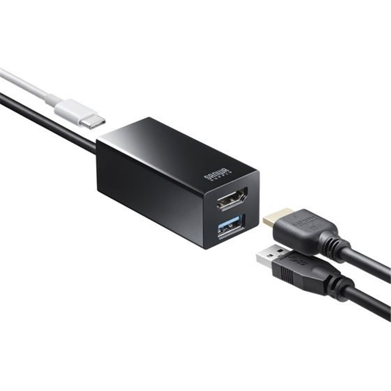 サンワサプライ USB Type-Cハブ付き HDMI変換アダプタ 1個(ご注文単位1個)【直送品】