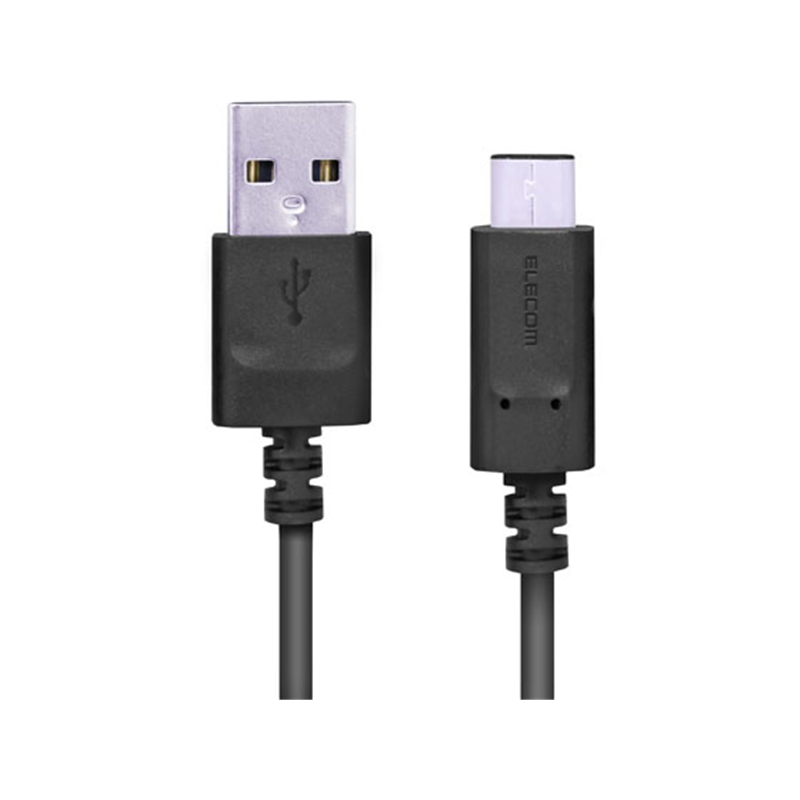 エレコム USB2.0ケーブル 認証品 A-C 2.0m MPA-AC20NBK 1個（ご注文単位1個）【直送品】