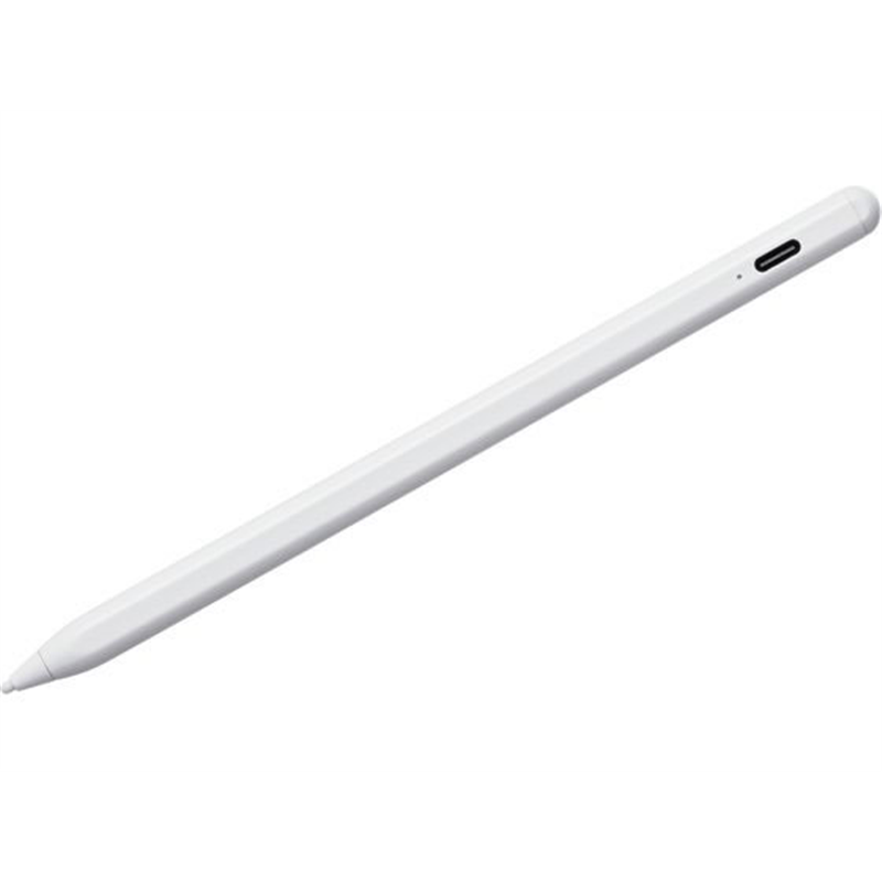 サンワサプライ ハイブリッド充電式極細タッチペン ホワイト PDA-PEN58W 1本（ご注文単位1本）【直送品】