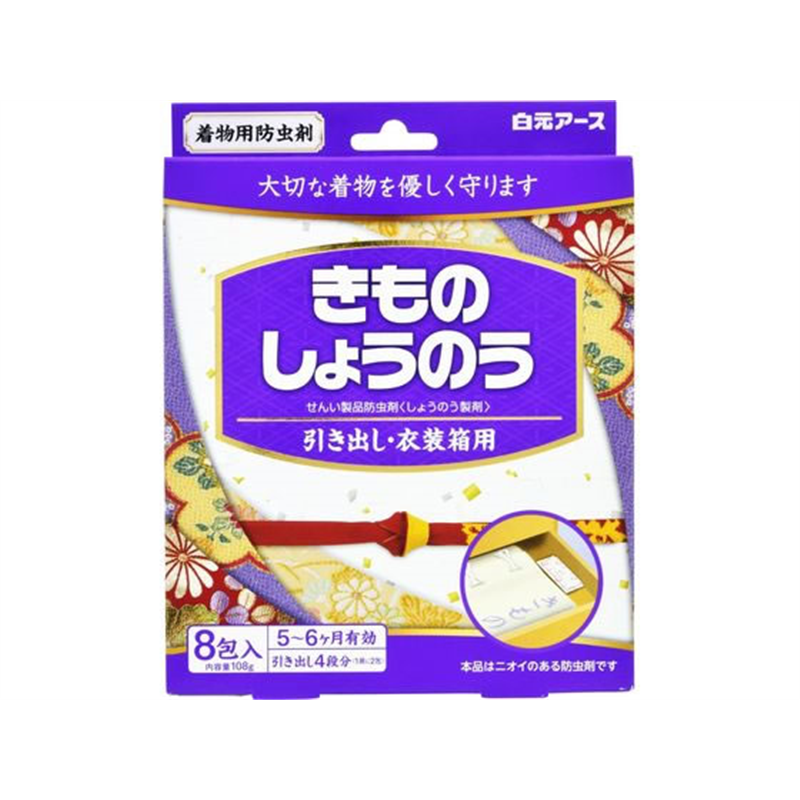 白元アース きものしょうのう 引き出し・衣装箱用 8包 1個(ご注文単位1個)【直送品】