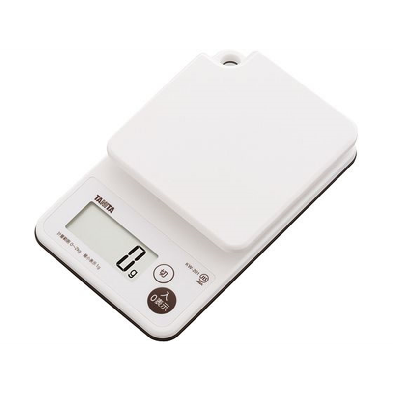 タニタ デジタルクッキングスケール 2kg KW-201 WH ホワイト 1個(ご注文単位1個)【直送品】