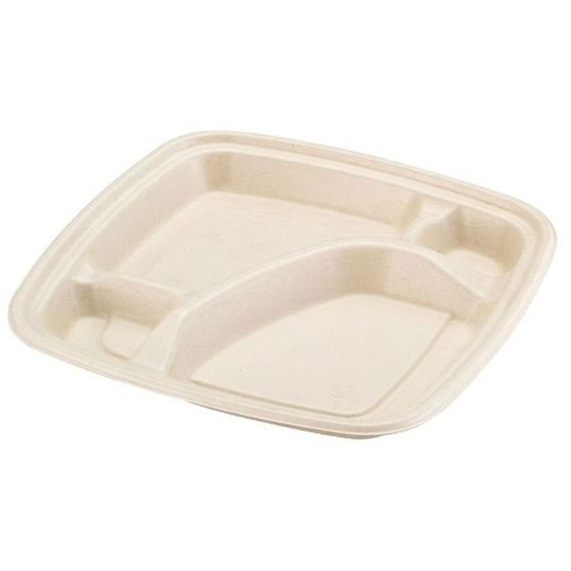 パックスタイル バガス容器 BB弁当 N23-23A ラミ 本体 50枚 1袋(ご注文単位1袋)【直送品】