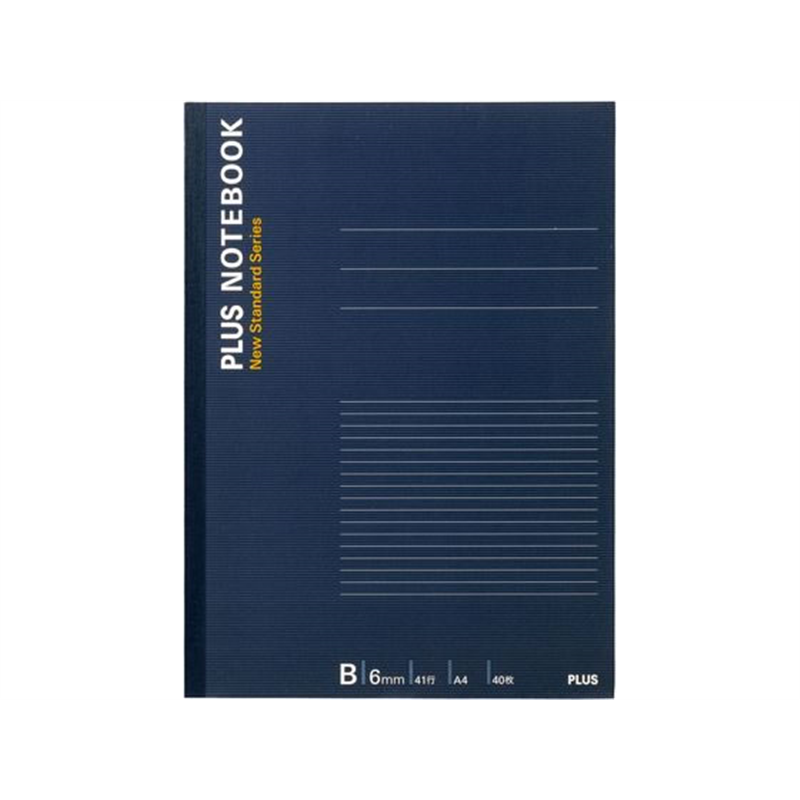 プラス ノートブック A4 B罫6mm 40枚 NO-204BS/76-714 1冊(ご注文単位1冊)【直送品】