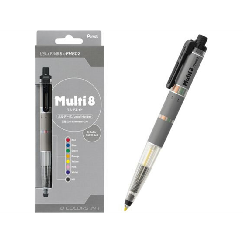 ぺんてる Multi8 マルチ8セット XPH802ST 1セット(ご注文単位1セット)【直送品】