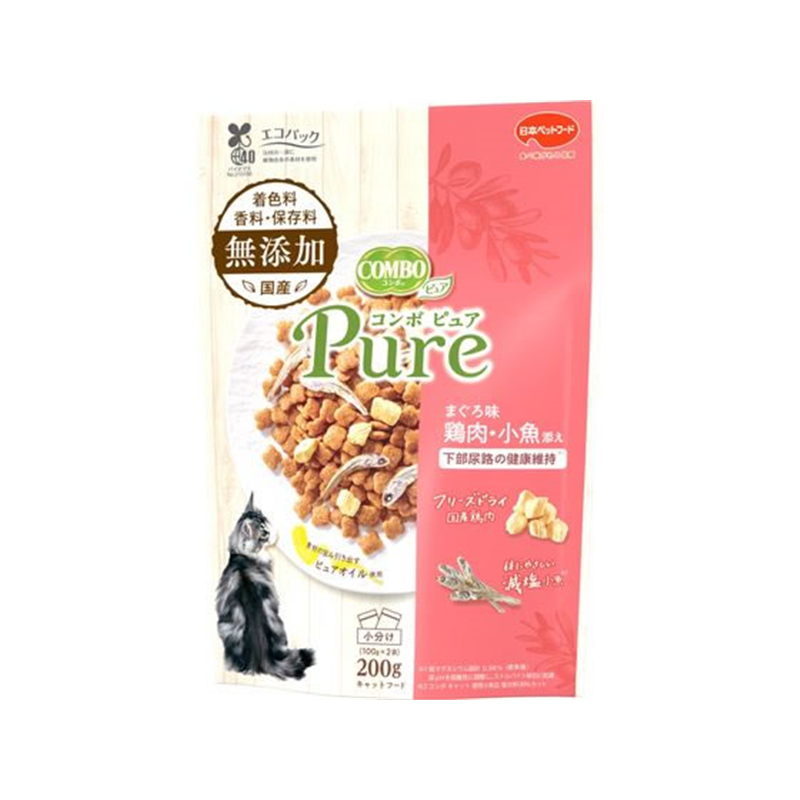 日本ペットフード コンボキャットピュア小魚添え200g 1袋(ご注文単位1袋)【直送品】