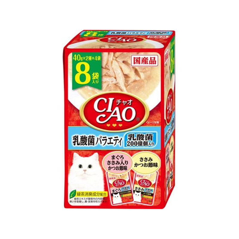 いなば CIAOパウチ 乳酸菌バラエティ 2種 40g×8袋 1箱(ご注文単位1箱)【直送品】