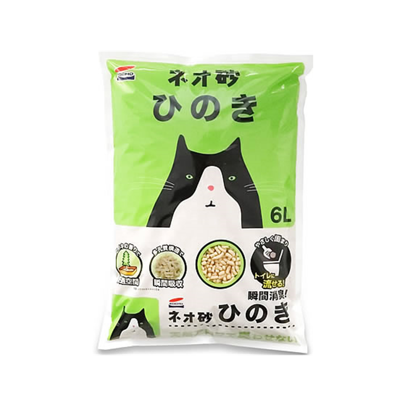 コーチョー ネオ砂 ひのき 6L 1袋(ご注文単位1袋)【直送品】