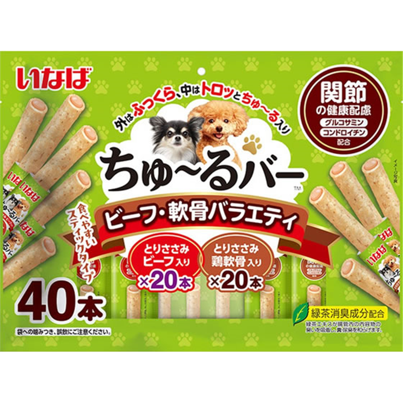 いなばペットフード ちゅーるバー ビーフ・軟骨バラエティー 関節の 1パック(ご注文単位1パック)【直送品】