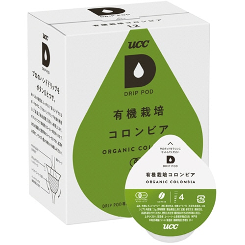 UCC DRIP POD(ドリップポッド) 有機栽培コロンビア 12個/箱 ※軽(ご注文単位1箱)【直送品】