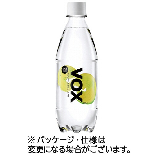 ヴォックス 強炭酸水 レモンフレーバー 500ml ペットボトル 24本/箱 ※軽（ご注文単位1箱）【直送品】