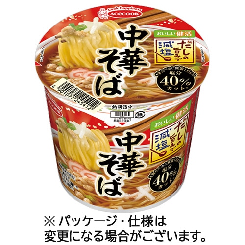 エースコック だしの旨みで減塩 中華そば 43g 12食/箱 ※軽(ご注文単位1箱)【直送品】