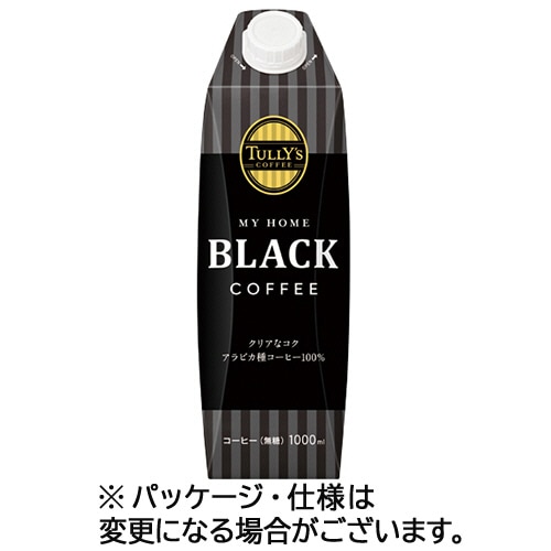 伊藤園 タリーズコーヒー マイホーム ブラックコーヒー 1000ml 紙パック(口栓付) 6本/箱 ※軽（ご注文単位1箱）【直送品】