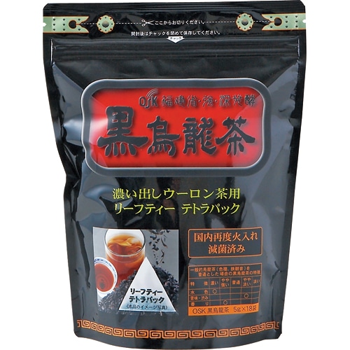 オーエスケー　福建省・強・深発酵　黒烏龍茶　テトラパック　1袋1L用　5g　1パック（18バッグ）（ご注文単位1パック）【直送品】