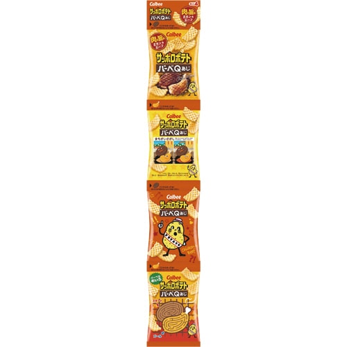カルビー　サッポロポテト　バーベQあじ　ミニ4　36g（9g×4袋）　1パック（ご注文単位1パック）【直送品】