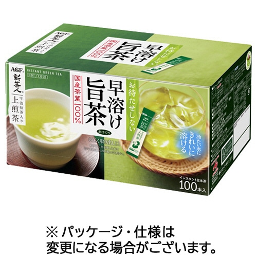 味の素AGF　新茶人　早溶け旨茶　宇治抹茶入り上煎茶スティック　1セット（1000本：100本×10箱）（ご注文単位1セット）【直送品】
