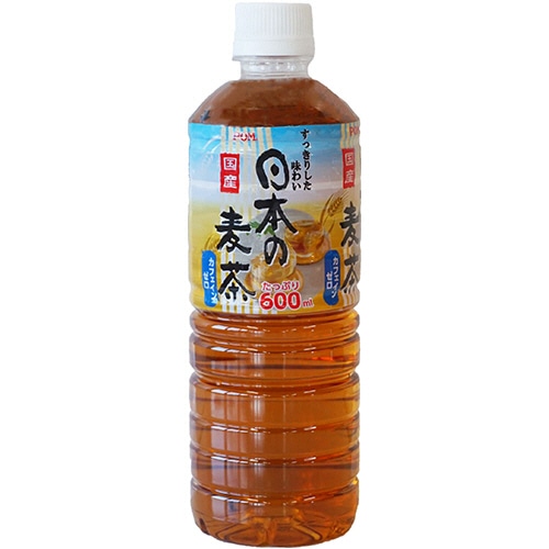 えひめ飲料　POM　日本の麦茶　600ml　ペットボトル　1セット（48本：24本×2ケース）（ご注文単位1セット）【直送品】