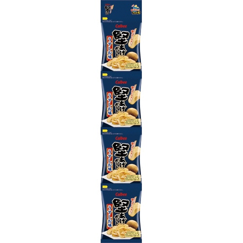 カルビー　堅あげポテト　プッチ4　うすしお味　60g（15g×4袋）／パック　1セット（10パック）（ご注文単位1セット）【直送品】